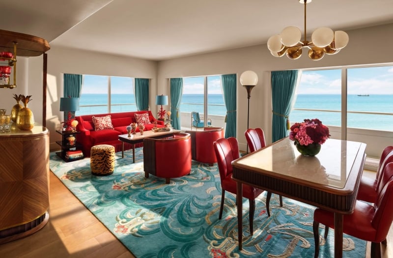 interior view of premier oceanfront corner suite