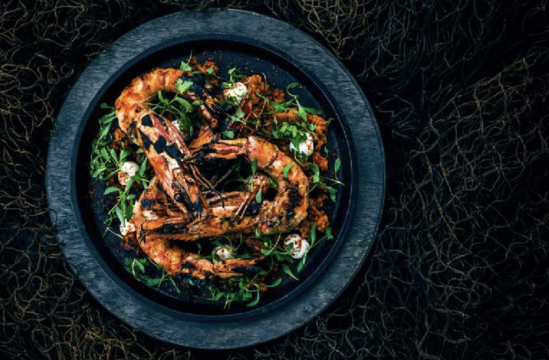 Smoked Prawns 'A la Planca'