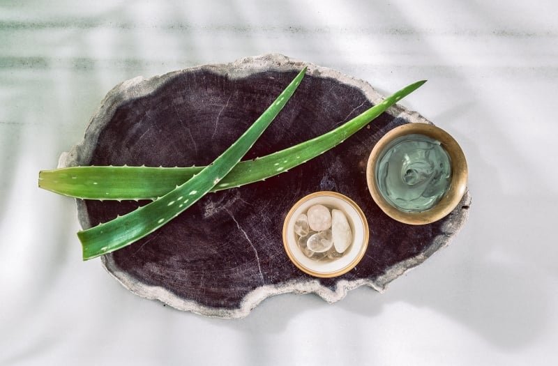 Spa treatment with aloe vera