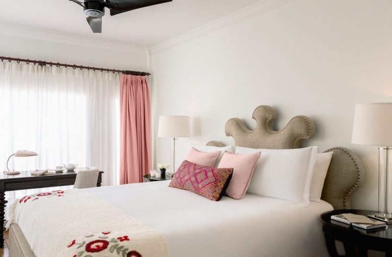 casa faena king bed hotel room