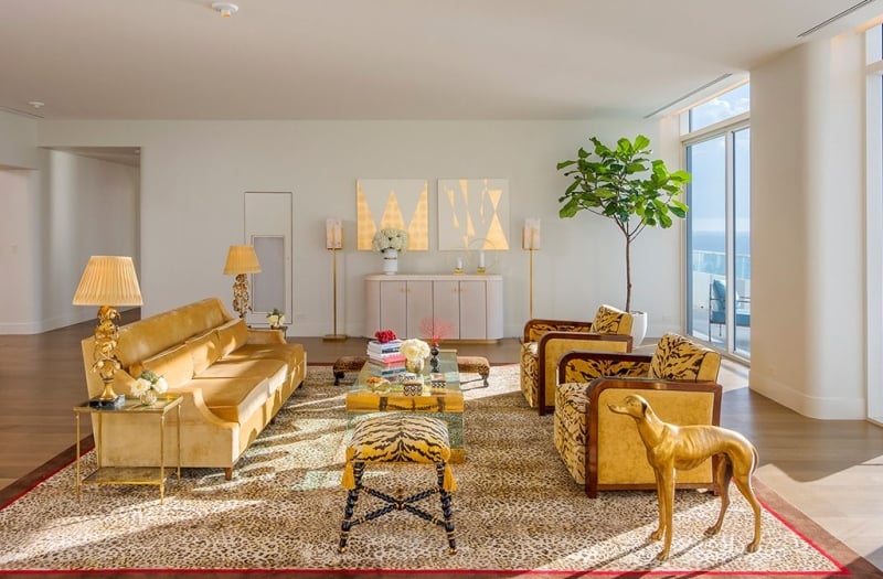 hotel penthouse living area