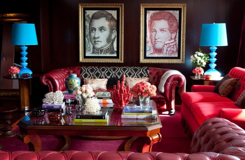 three couches in living area of hotel suite