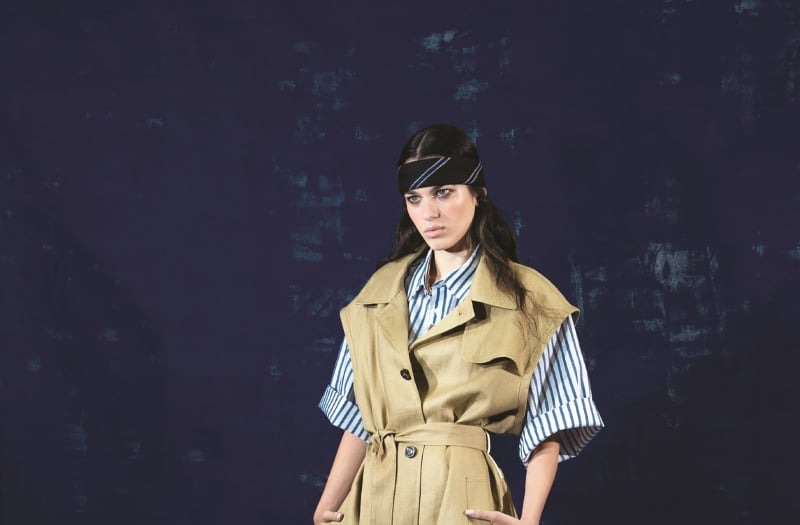 Model posing for Faena Bazaar