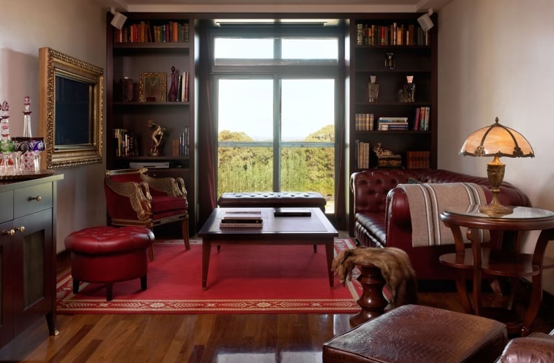living room of hotel suite