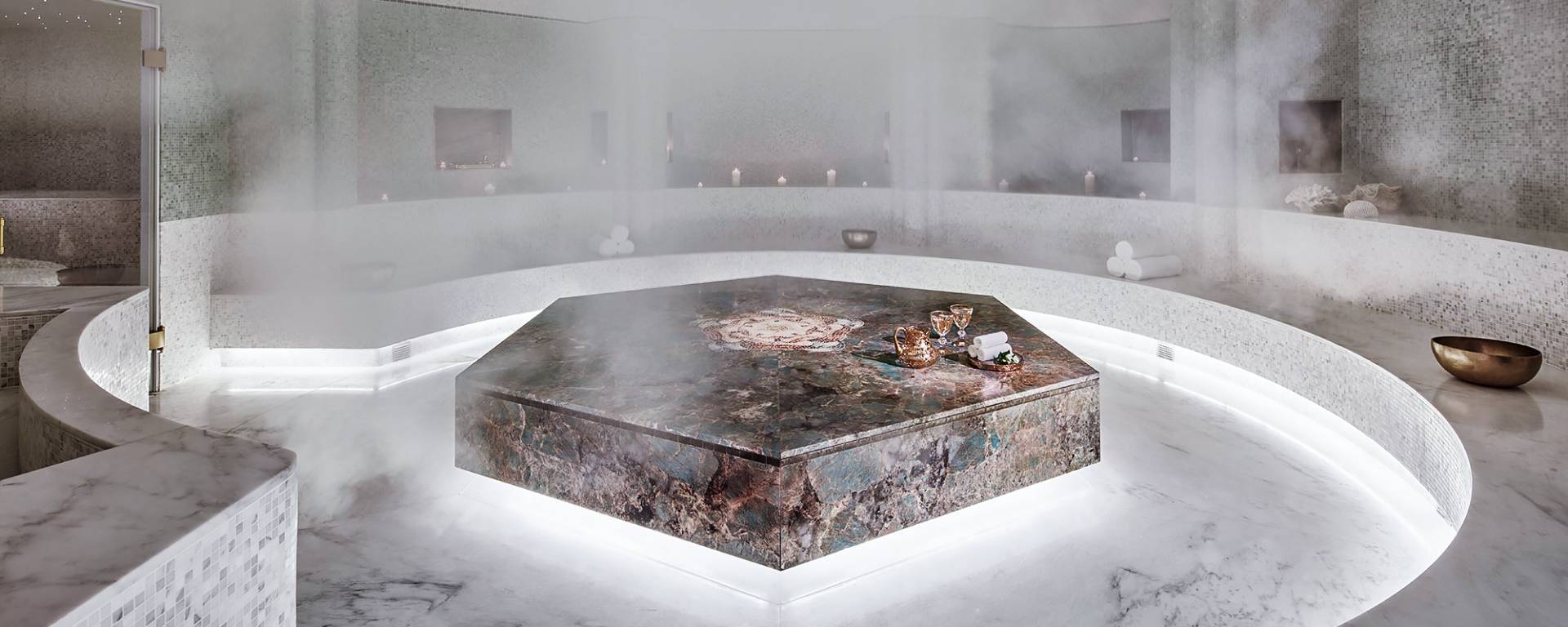 faena spa marble steam room