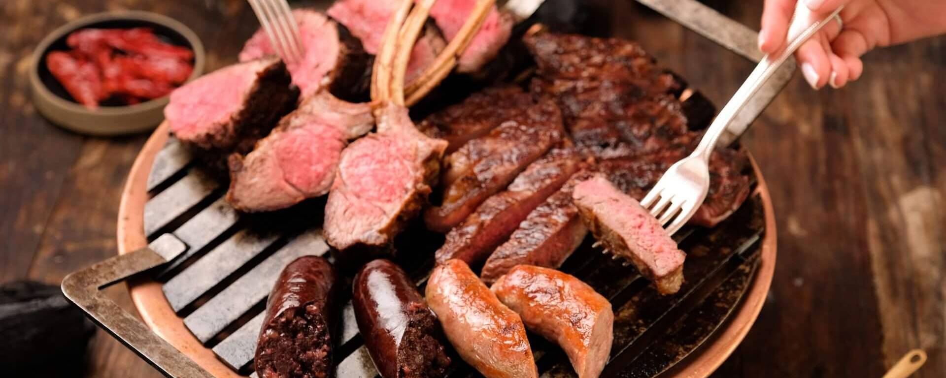 Meat on a shared platter