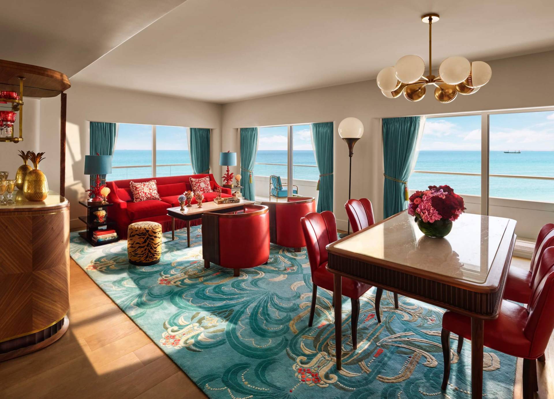 interior view of premier oceanfront corner suite