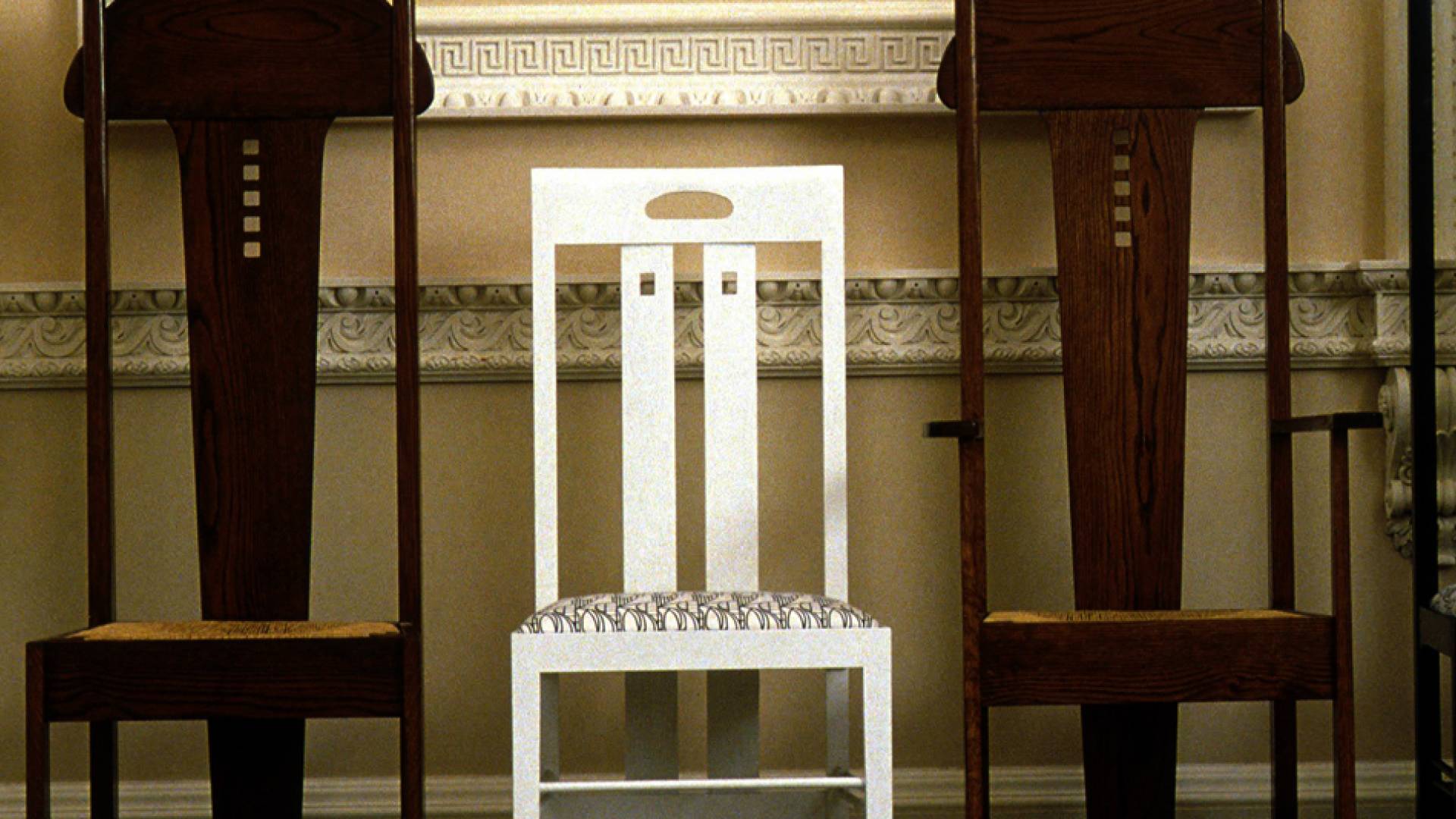 Wooden chairs made by Charles Mackintosh