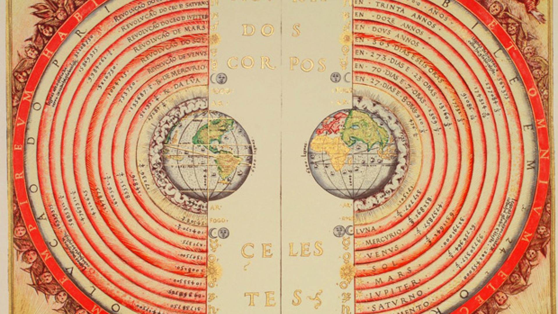 Diagram of two globes. 