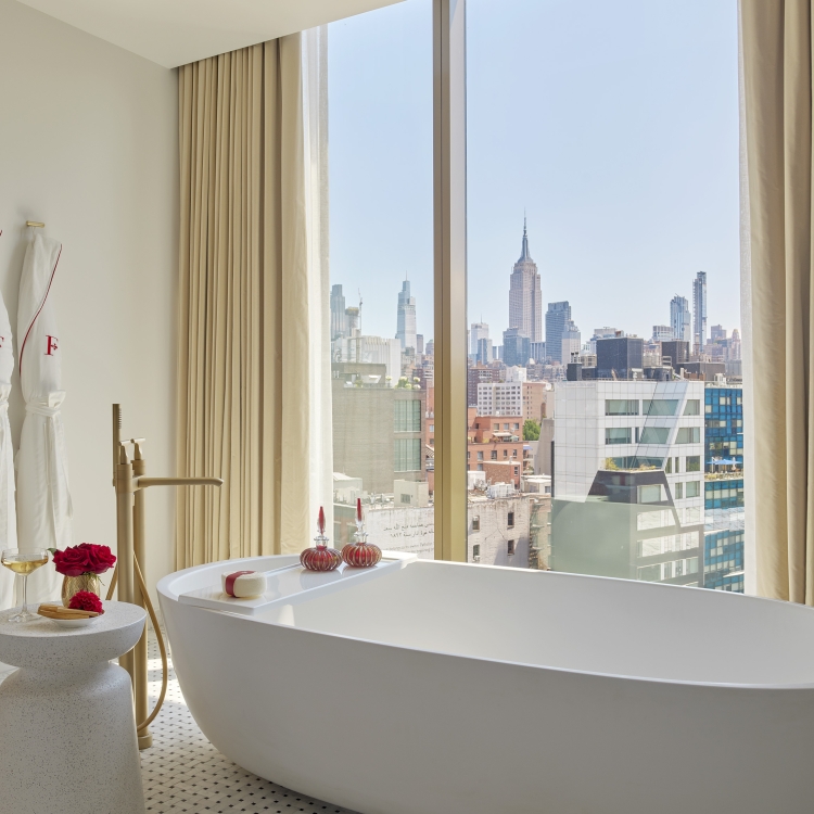 Faena New York Rose One Bedroom Suite Bathroom