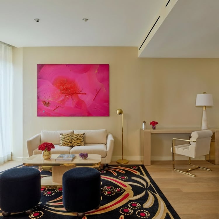 High Line Queen One Bedroom Living Room (1)