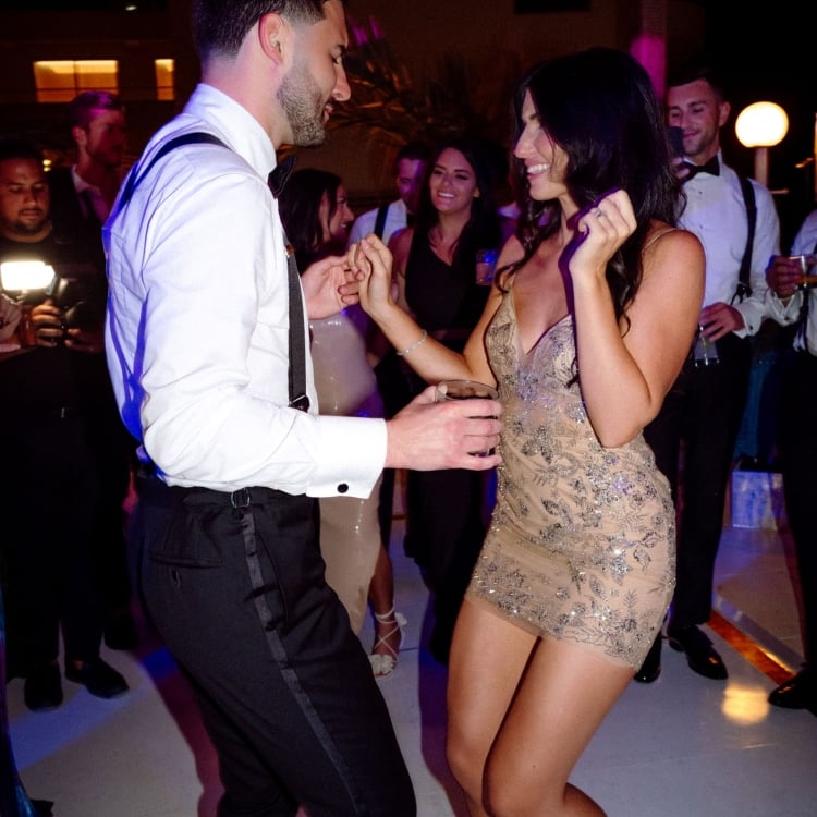 People dancing at a wedding