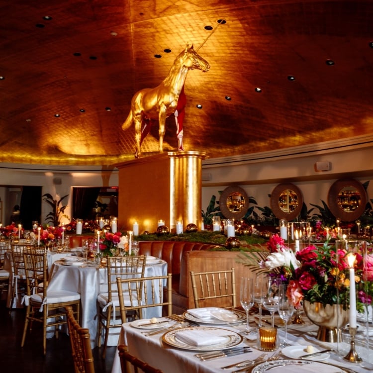 Pao set up for a wedding dinner