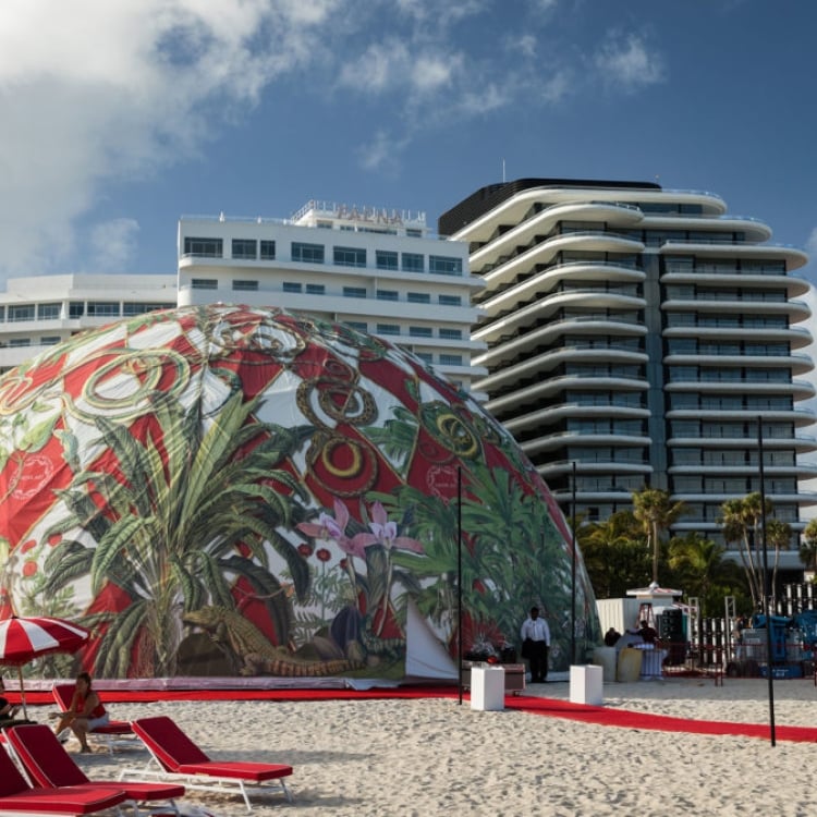 Dome on beach during daylight