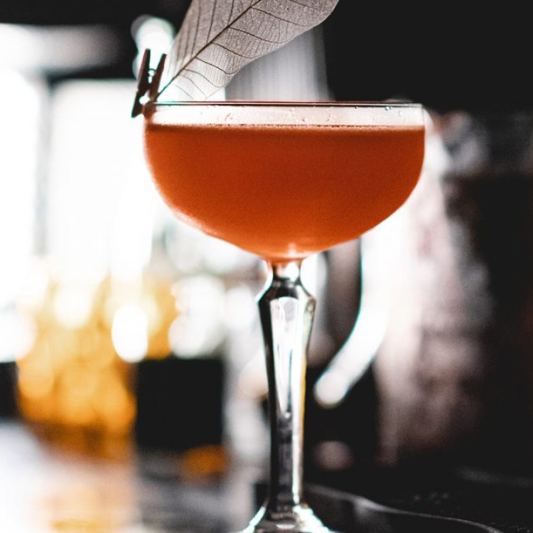 Close up of a cocktail from Gitano