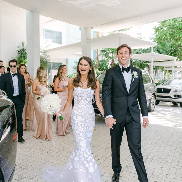 Allison and Robert Zale walking towards a car