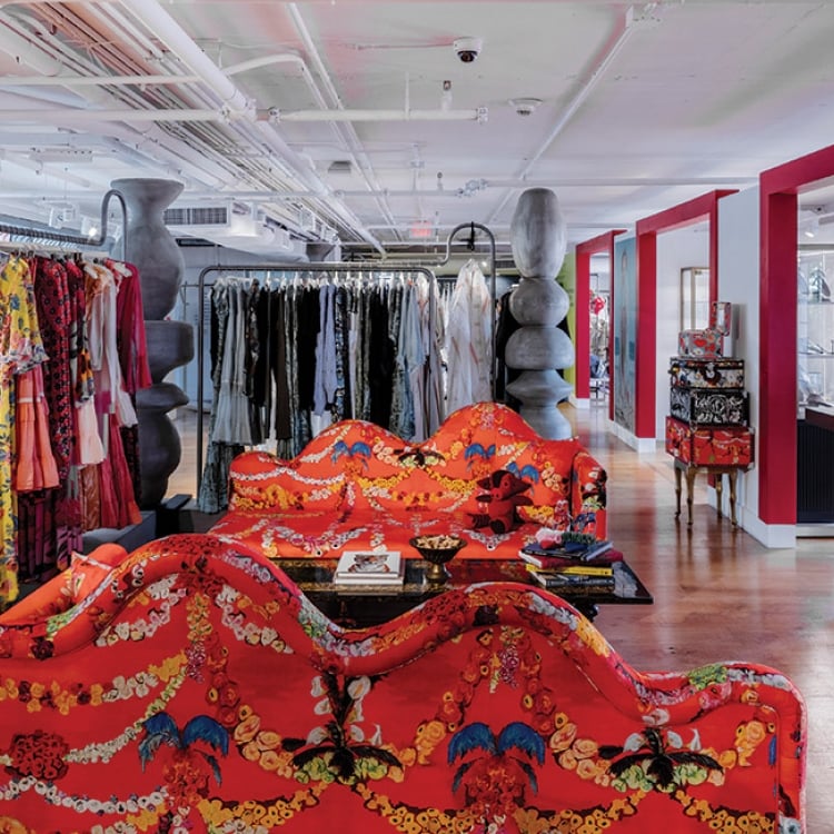 faena bazaar inside store with clothing racks