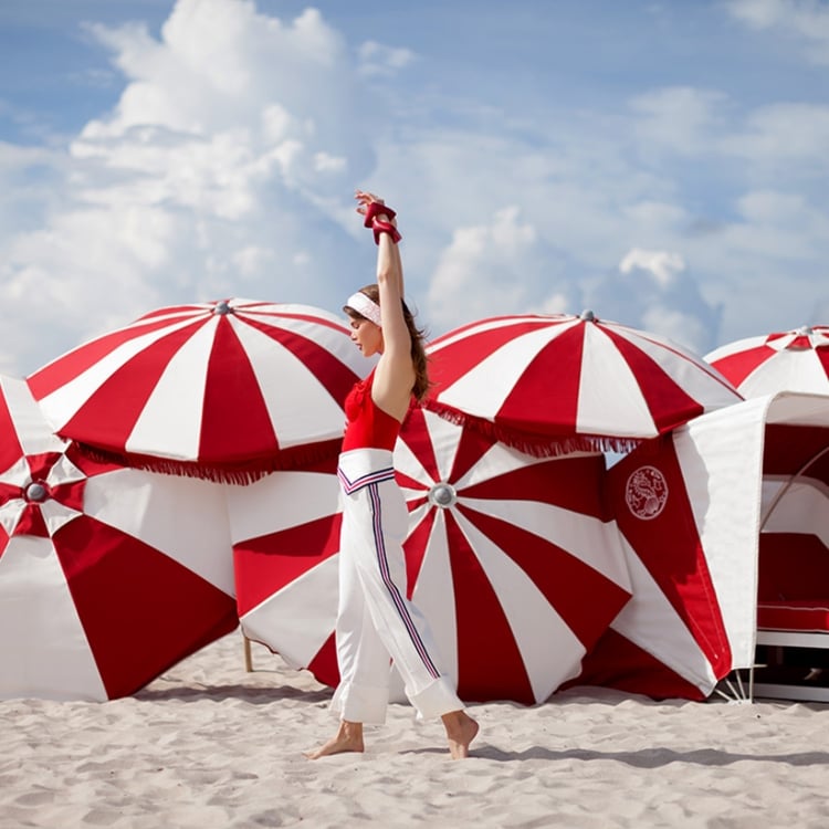 woman walking on the beach