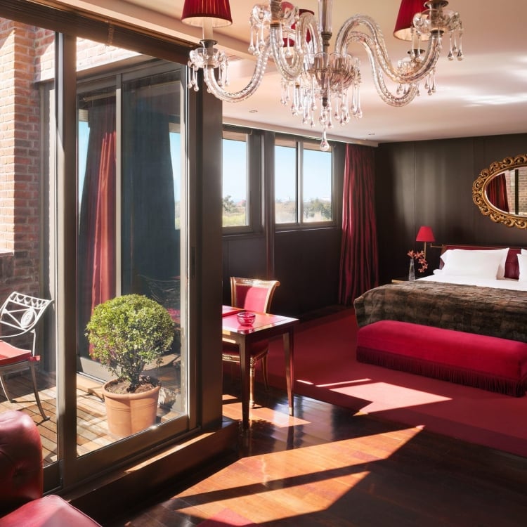 presidential suite hotel bedroom and balcony