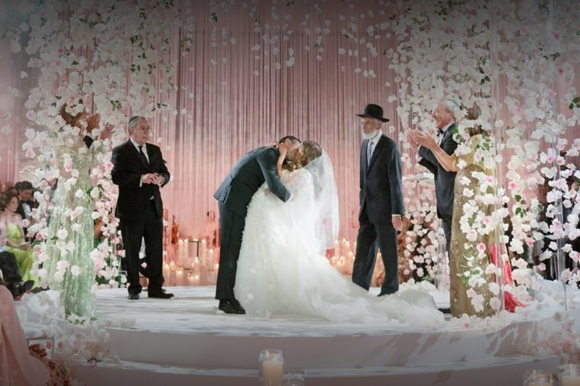 tara and daniel kissing after being pronounce husband and wife