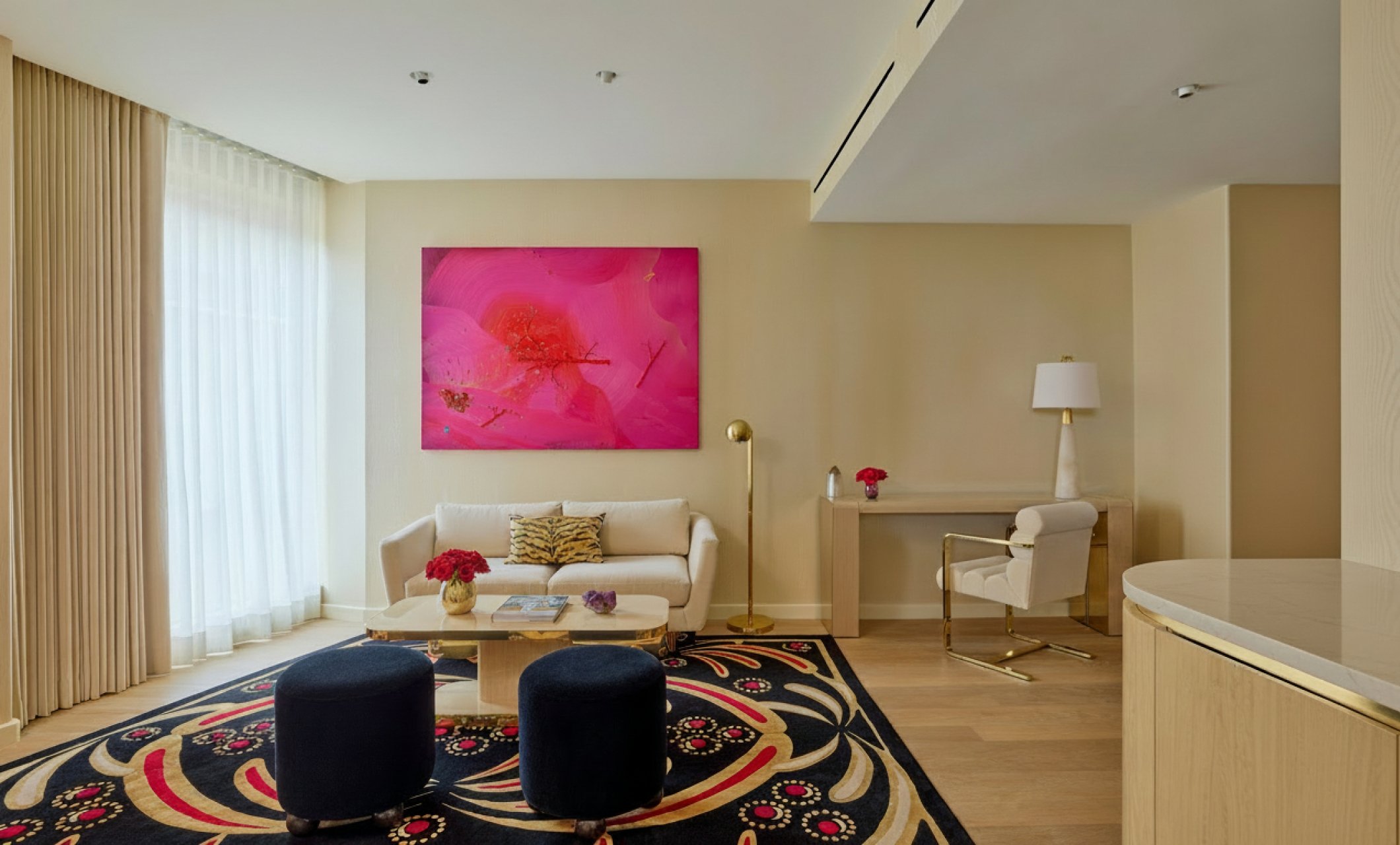 High Line Queen One Bedroom Living Room (1)