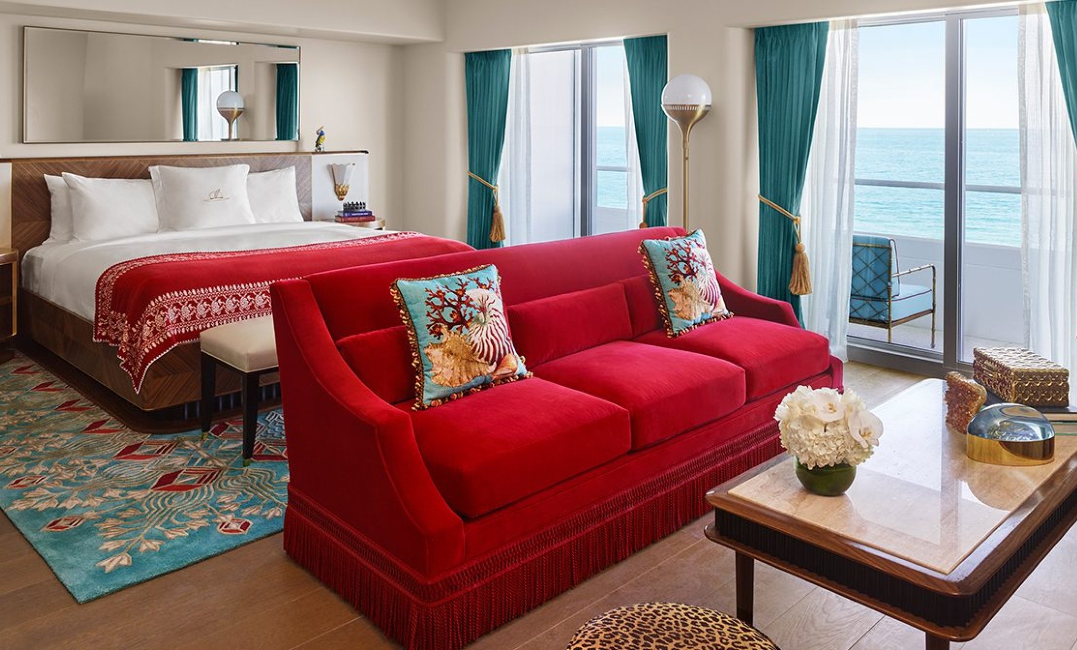 premier hotel suite with windows facing the ocean