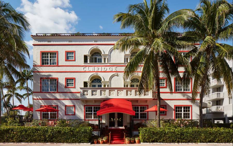 casa faena exterior with palm trees