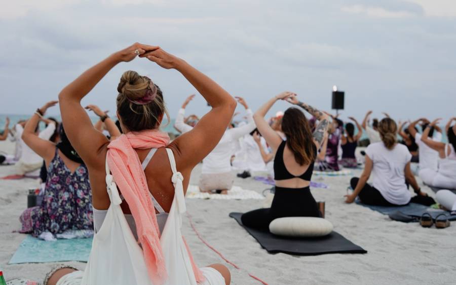 Yoga on the beach