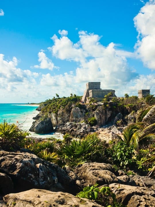 A costal beach in Tulum