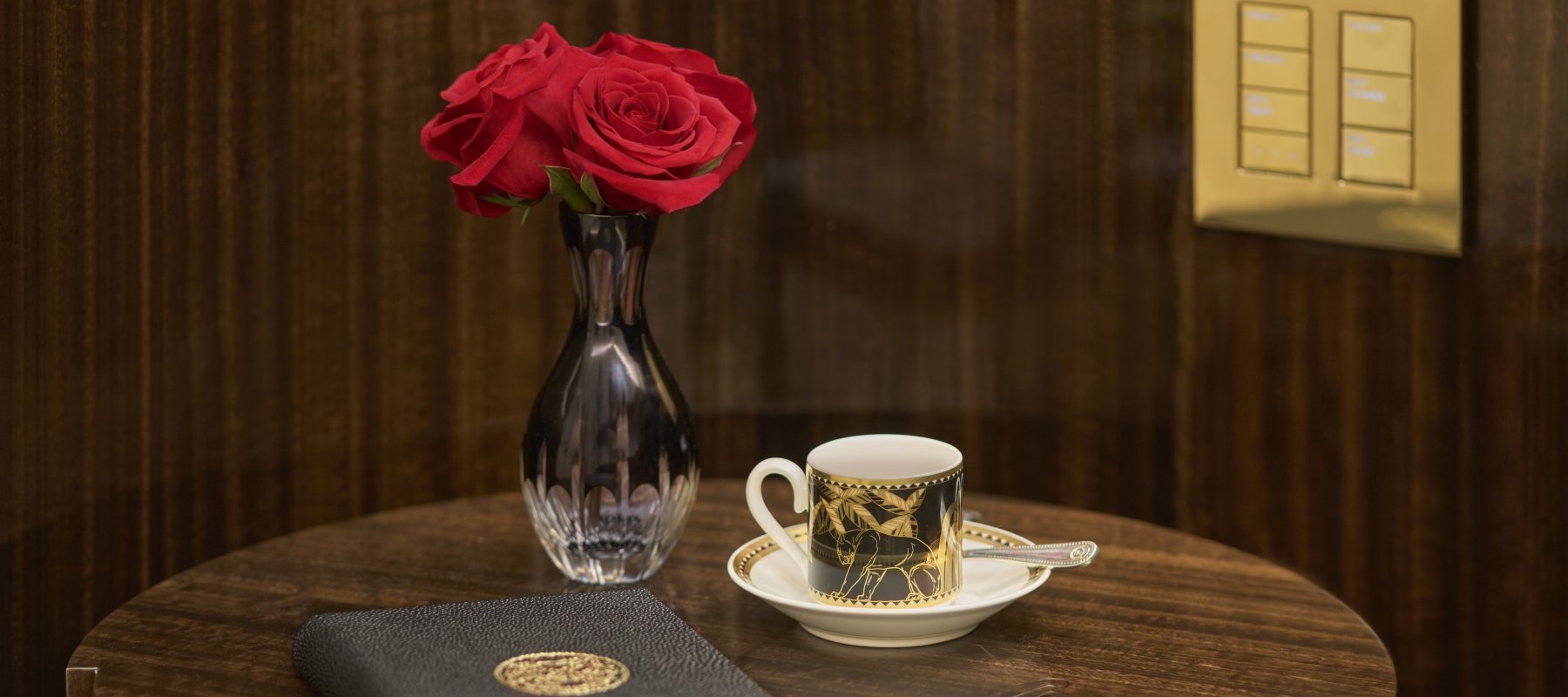 Bedside Table Dark Wood                               