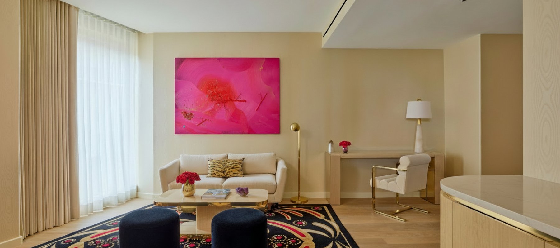 High Line Queen One Bedroom Living Room (1)