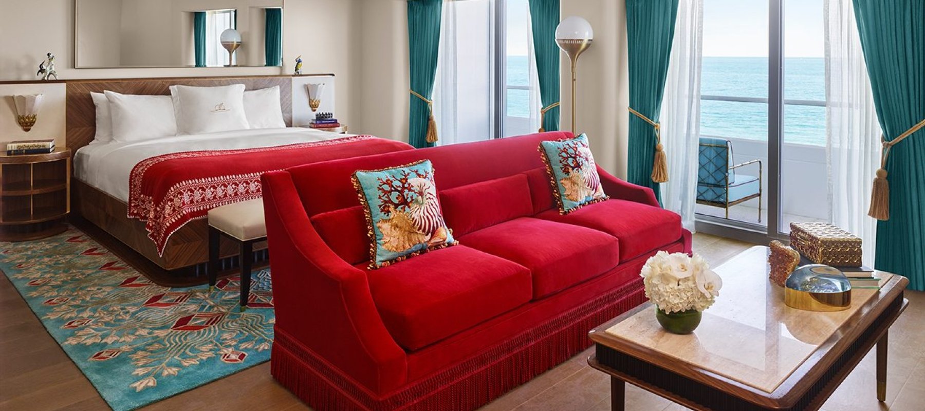 premier hotel suite with windows facing the ocean