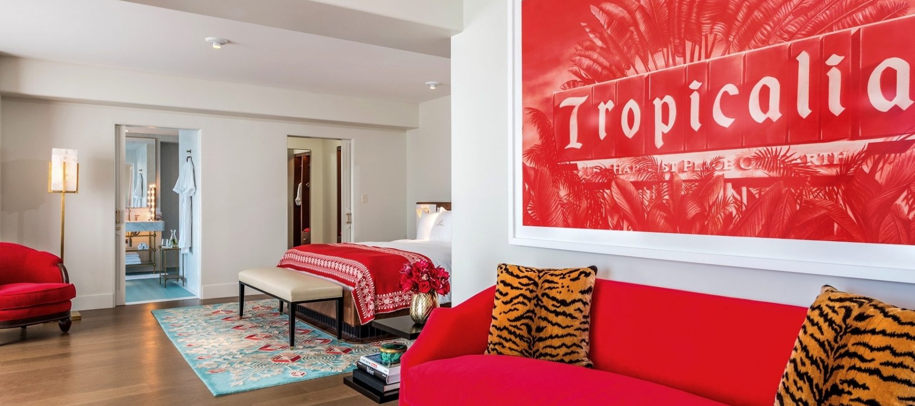 living room in hotel suite