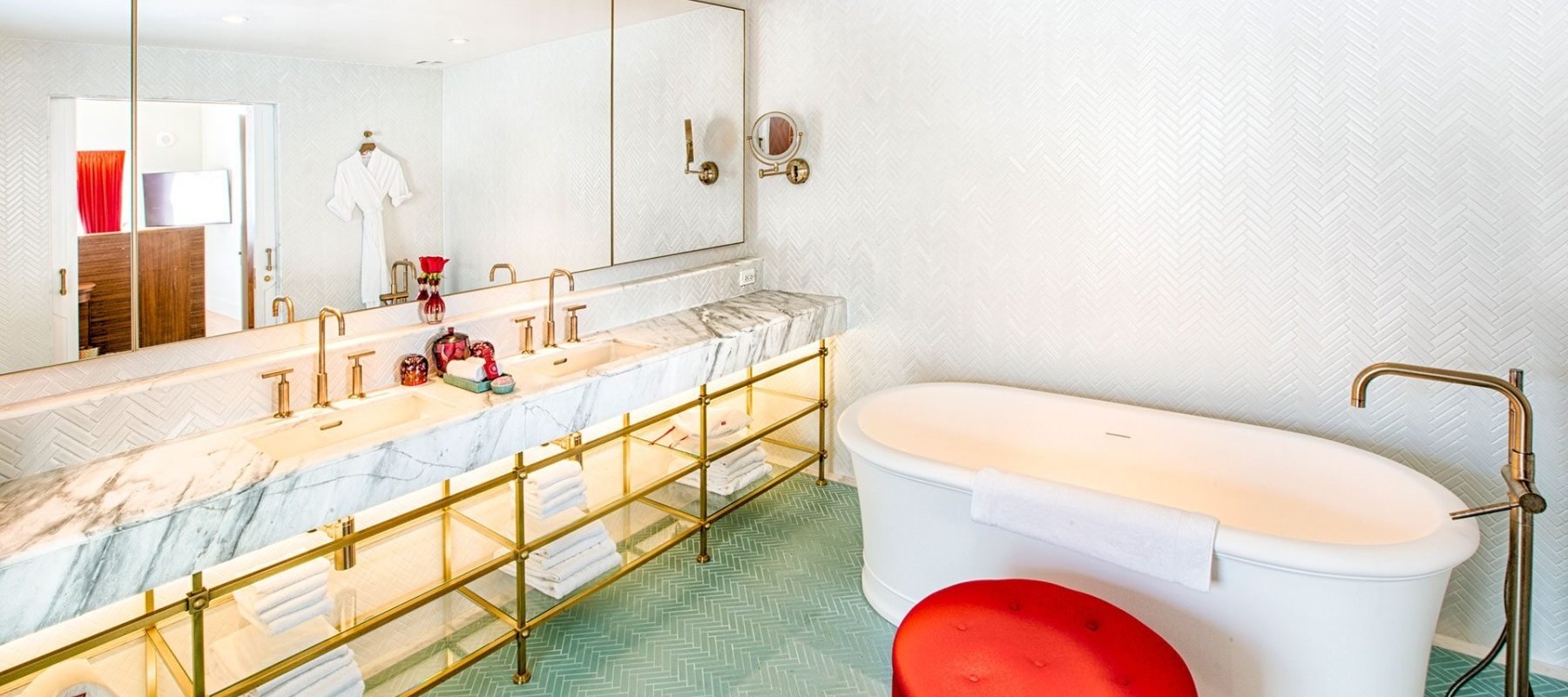 faena suite hotel bathroom with large bathtub