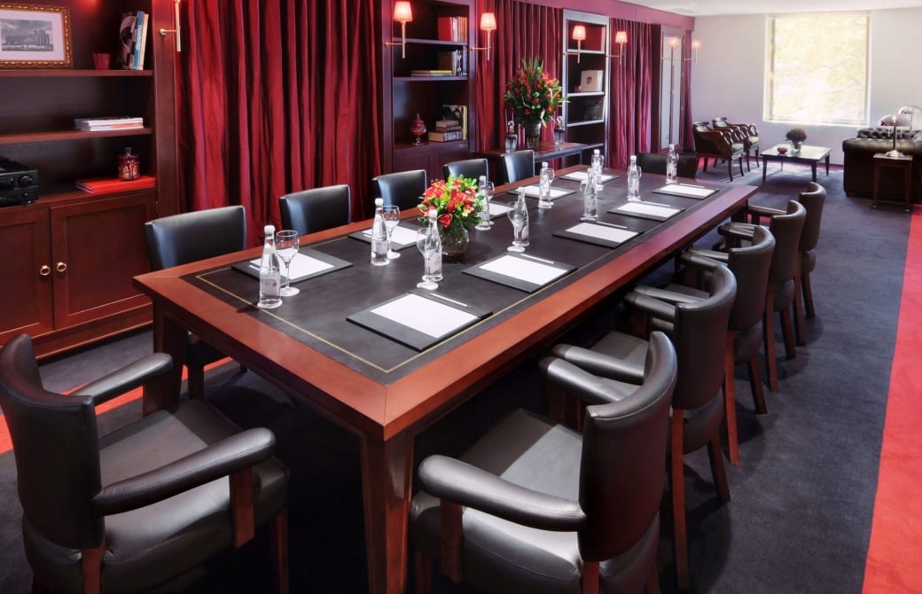 Boardroom with long table 