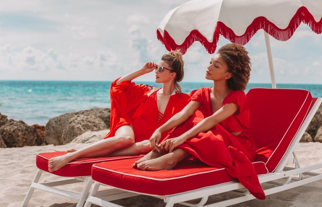 Faena Beach lounging