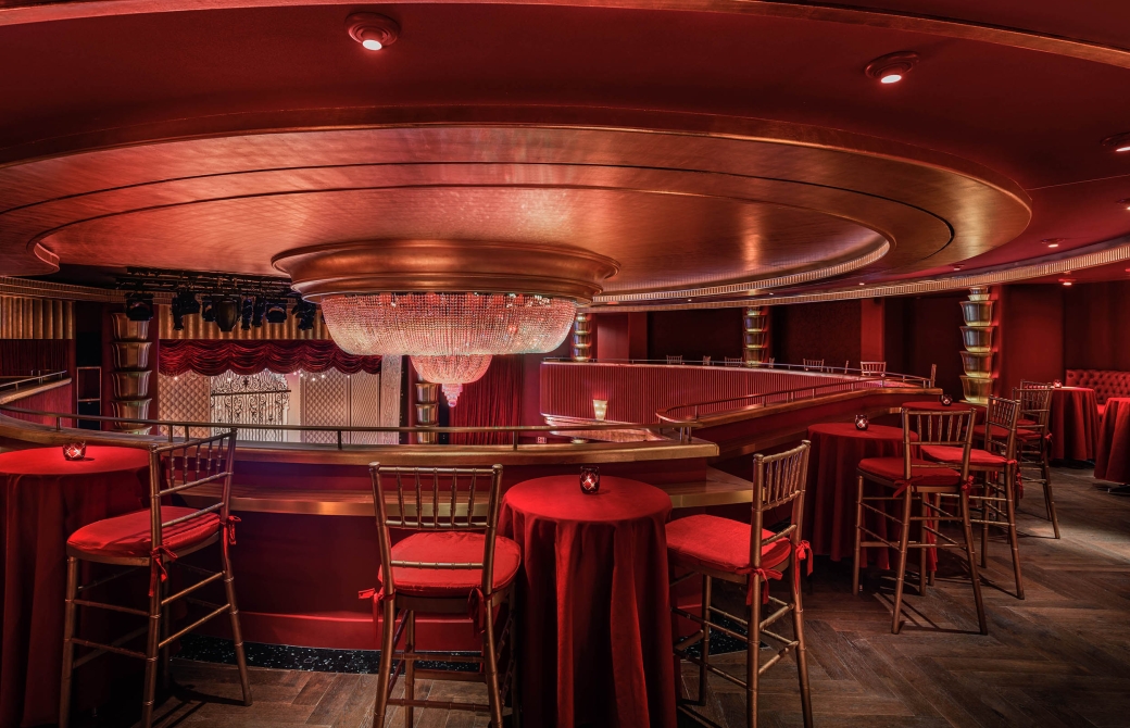 faena theater upper bar area overlooking stage