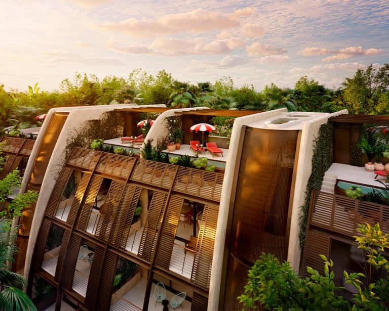 Exterior view of the Tulum Residence
