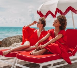 Faena Beach lounging