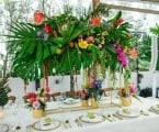 Colourful floral arrangement center pieces