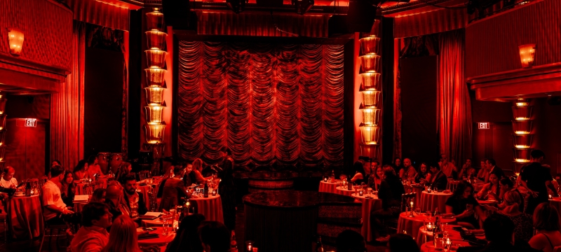 The Faena Theater filled with guests