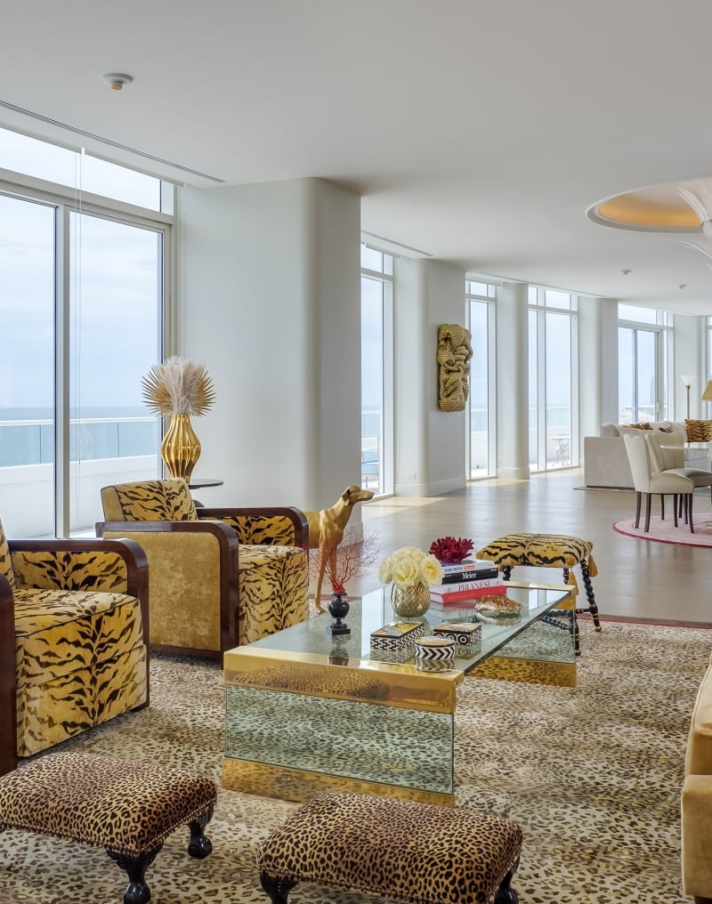 Faena Miami Beach penthouse living room