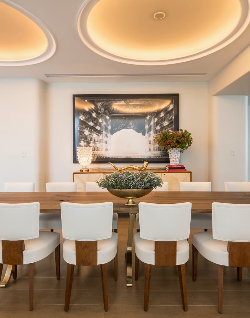 dining table in hotel penthouse