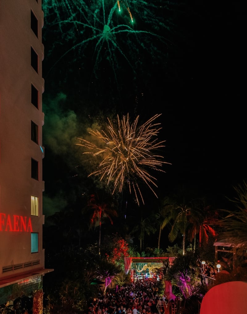 Miami Beach fireworks at Faena