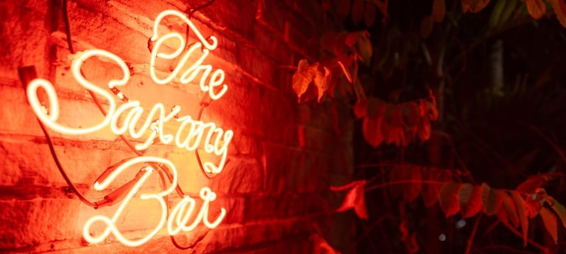 The Saxony Bar Sign