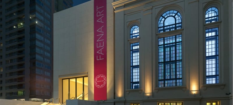 exterior of faena art center
