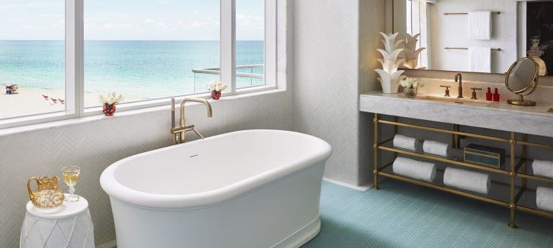Bathtub and Ocean View Restroom