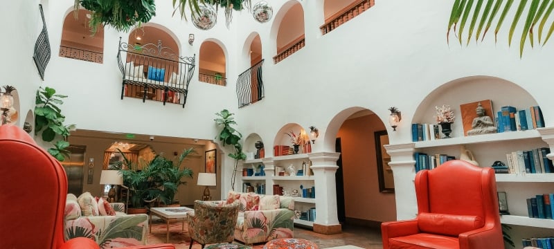 Lobby area at Casa Faena