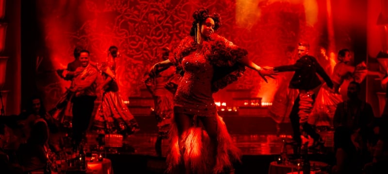 a performance with dancers