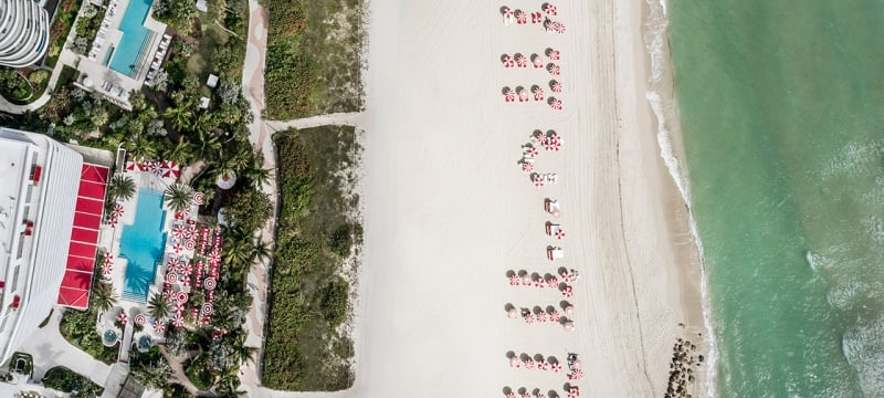 aerial view of beach
